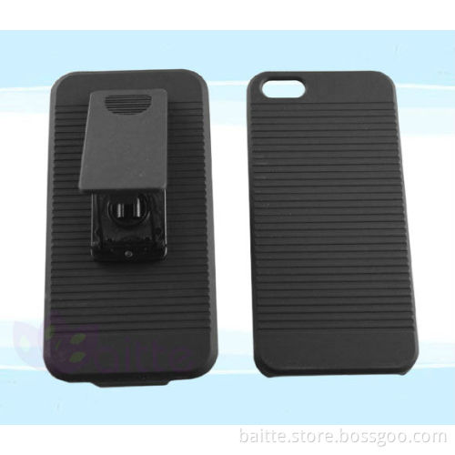 Rubberied coating case for iPhone 5 belt case clip